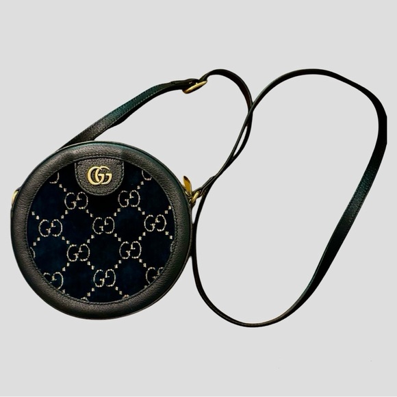 Gucci Ophidia Round Shoulder Bag Blue - Picture 1 of 4